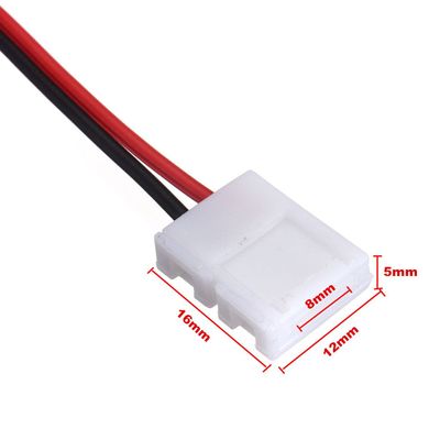 Соединительный кабель + 2 зажима для светодиодной ленты 28353528, 8мм