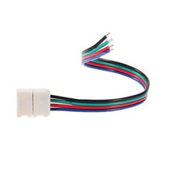 Соединительный кабель + 1 зажим для светодиодной ленты 5050 RGB, 10мм