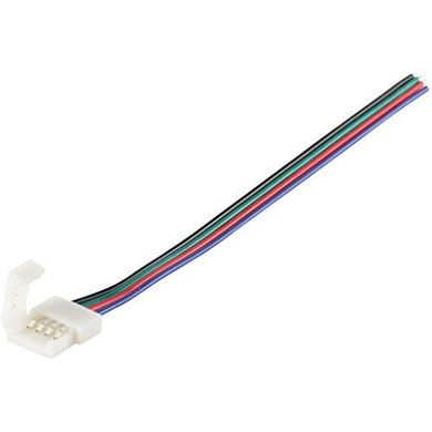 Соединительный кабель + 1 зажим для светодиодной ленты 5050 RGB, 10мм