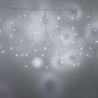 Гирлянда уличная Мини Штора В-light 3*0,8 м, 140 диодов, прозрачный провод, цвет белый холодный