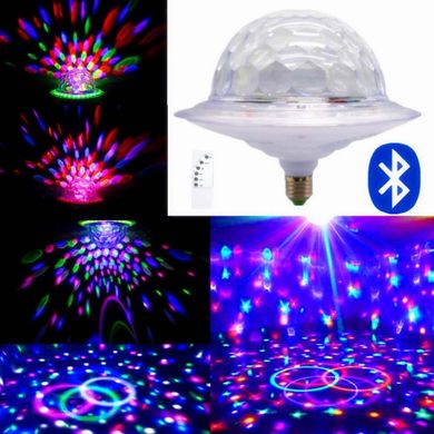 Светодиодный дискошар в патрон Alphatrade LED UFO Bluetooth Crystal Magic Ball E27