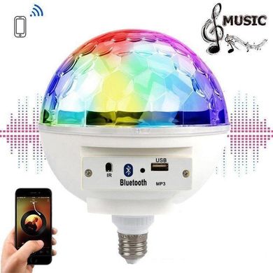 Светодиодный диско-шар с цоколем Alphatrade LED Crystal Magic Ball light c bluetooth